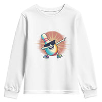 Dabbing Bowling Pin Youth Sweatshirt Funny Player Gift - Wonder Print Shop