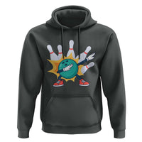 Funny Bowling Ball Dab Hoodie Sports Lover Gift - Wonder Print Shop