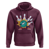 Funny Bowling Ball Dab Hoodie Sports Lover Gift - Wonder Print Shop