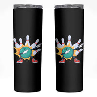 Funny Bowling Ball Dab Skinny Tumbler Sports Lover Gift - Wonder Print Shop