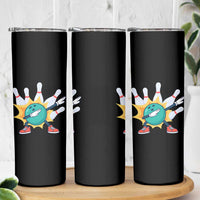 Funny Bowling Ball Dab Skinny Tumbler Sports Lover Gift - Wonder Print Shop