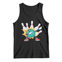 Funny Bowling Ball Dab Tank Top Sports Lover Gift - Wonder Print Shop