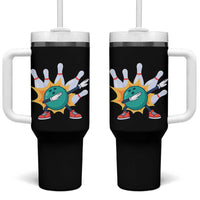 Funny Bowling Ball Dab Tumbler With Handle Sports Lover Gift - Wonder Print Shop