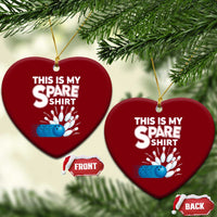 This Is My Spare Shirt Ceramic Ornament Bowling Pun Gift - Wonder Print Shop