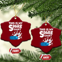 This Is My Spare Shirt Ceramic Ornament Bowling Pun Gift - Wonder Print Shop