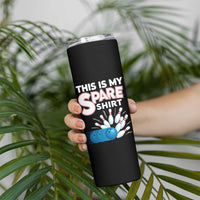 This Is My Spare Shirt Skinny Tumbler Bowling Pun Gift - Wonder Print Shop