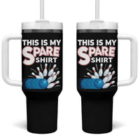 This Is My Spare Shirt Tumbler With Handle Bowling Pun Gift - Wonder Print Shop