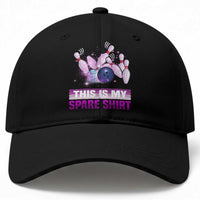 Funny Bowling Lover Baseball Cap This Is My Spare Shirt Quote