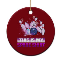Funny Bowling Lover Ceramic Ornament This Is My Spare Shirt Quote - Wonder Print Shop