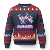Funny Bowling Lover Ugly Christmas Sweater This Is My Spare Shirt Quote - Wonder Print Shop