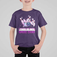 Funny Bowling Lover T Shirt For Kid This Is My Spare Shirt Quote - Wonder Print Shop
