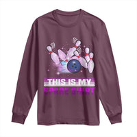 Funny Bowling Lover Long Sleeve Shirt This Is My Spare Shirt Quote - Wonder Print Shop