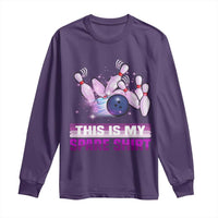 Funny Bowling Lover Long Sleeve Shirt This Is My Spare Shirt Quote - Wonder Print Shop