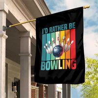 Funny Bowling Quote Garden Flag Id Rather Be Bowling Gift - Wonder Print Shop