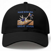 Make Bowling Great Again Baseball Cap Funny Bowler Gift