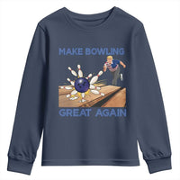Make Bowling Great Again Youth Sweatshirt Funny Bowler Gift - Wonder Print Shop