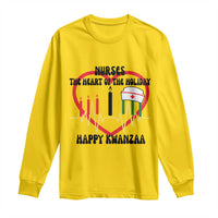 Nurse The Heart Of The Holiday Long Sleeve Shirt Happy Kwanzaa Medical Gift - Wonder Print Shop