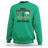 Nurse The Heart Of The Holiday Sweatshirt Happy Kwanzaa Medical Gift - Wonder Print Shop