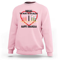 Nurse The Heart Of The Holiday Sweatshirt Happy Kwanzaa Medical Gift - Wonder Print Shop