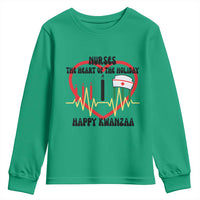 Nurse The Heart Of The Holiday Youth Sweatshirt Happy Kwanzaa Medical Gift - Wonder Print Shop