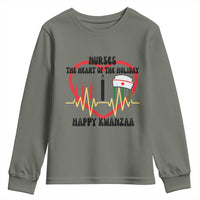 Nurse The Heart Of The Holiday Youth Sweatshirt Happy Kwanzaa Medical Gift - Wonder Print Shop