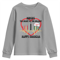 Nurse The Heart Of The Holiday Youth Sweatshirt Happy Kwanzaa Medical Gift - Wonder Print Shop
