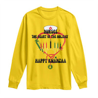 Nurses The Heart Of The Holiday Long Sleeve Shirt Kwanzaa Celebration Gift - Wonder Print Shop