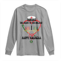 Nurses The Heart Of The Holiday Long Sleeve Shirt Kwanzaa Celebration Gift - Wonder Print Shop