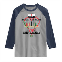 Nurses The Heart Of The Holiday Raglan Shirt Kwanzaa Celebration Gift - Wonder Print Shop