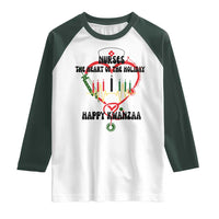 Nurses The Heart Of The Holiday Raglan Shirt Kwanzaa Celebration Gift - Wonder Print Shop