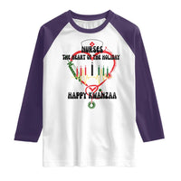 Nurses The Heart Of The Holiday Raglan Shirt Kwanzaa Celebration Gift - Wonder Print Shop