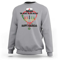 Nurses The Heart Of The Holiday Sweatshirt Kwanzaa Celebration Gift - Wonder Print Shop
