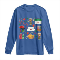 Happy Kwanzaa Nurse Pride Long Sleeve Shirt African Culture Holiday Gift - Wonder Print Shop