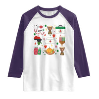 Happy Kwanzaa Nurse Pride Raglan Shirt African Culture Holiday Gift - Wonder Print Shop