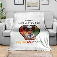 Nurses Light Up Everyday Throw Blanket Joyful Kwanzaa Celebration Gift - Wonder Print Shop
