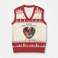 Nurses Light Up Everyday V-Neck Knit Sweater Vest Joyful Kwanzaa Celebration Gift - Wonder Print Shop
