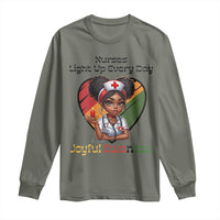 Nurses Light Up Everyday Long Sleeve Shirt Joyful Kwanzaa Celebration Gift - Wonder Print Shop
