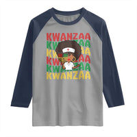 Kwanzaa Nurse Pride Raglan Shirt African Heritage Holiday Gift - Wonder Print Shop