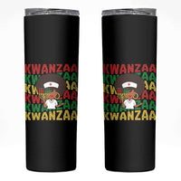 Kwanzaa Nurse Pride Skinny Tumbler African Heritage Holiday Gift - Wonder Print Shop