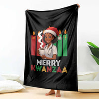 Merry Kwanzaa Throw Blanket Nurse African American Holiday Celebration Gift - Wonder Print Shop
