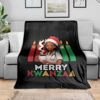 Merry Kwanzaa Throw Blanket Nurse African American Holiday Celebration Gift - Wonder Print Shop