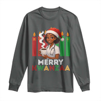 Merry Kwanzaa Long Sleeve Shirt Nurse African American Holiday Celebration Gift - Wonder Print Shop