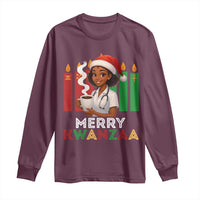 Merry Kwanzaa Long Sleeve Shirt Nurse African American Holiday Celebration Gift - Wonder Print Shop