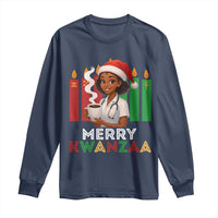 Merry Kwanzaa Long Sleeve Shirt Nurse African American Holiday Celebration Gift - Wonder Print Shop