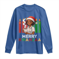 Merry Kwanzaa Long Sleeve Shirt Nurse African American Holiday Celebration Gift - Wonder Print Shop