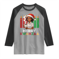 Merry Kwanzaa Raglan Shirt Nurse African American Holiday Celebration Gift - Wonder Print Shop