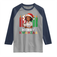 Merry Kwanzaa Raglan Shirt Nurse African American Holiday Celebration Gift - Wonder Print Shop