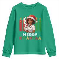 Merry Kwanzaa Youth Sweatshirt Nurse African American Holiday Celebration Gift - Wonder Print Shop