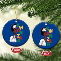 African American Nurse Ceramic Ornament Joyful Kwanzaa Celebration Gift - Wonder Print Shop