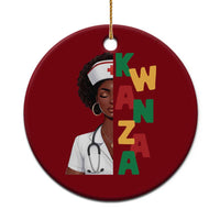African American Nurse Ceramic Ornament Joyful Kwanzaa Celebration Gift - Wonder Print Shop